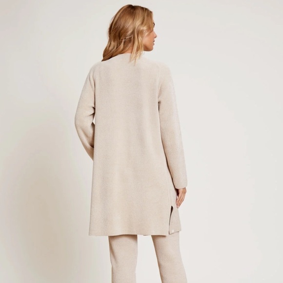 NWT! Barefoot Dreams Cozy Chic Ultra Lite Wide Collar Jacket Medium Sand Dollar - Picture 3 of 9